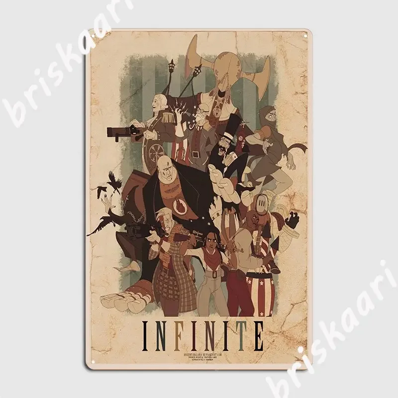 Bioshock Infinite Artwork Metal Sign Custom Club Plaques Mural Tin Sign Posters