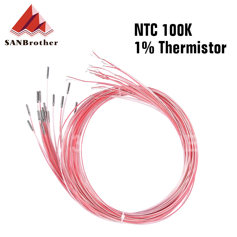 

3D-принтер NTC 100K 1% термистор 3*15 мм стальная головка температурный кабель длиной 1,4 метра аксессуары Горячее предложение! !