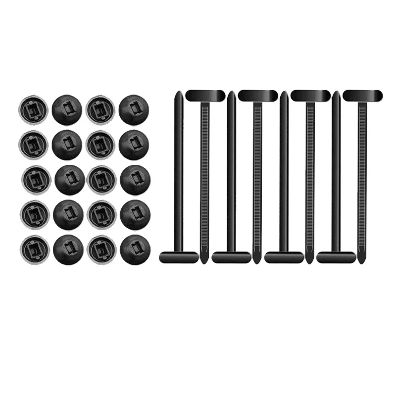 Fibbie universali per fascette per cavi in nylon per auto Supporto per fascette autobloccanti per carichi pesanti con elementi di fissaggio per bottoni a perno Fascette resistenti ai raggi UV per auto