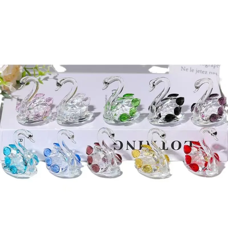 تمثال كريستال البجعة العادي ، ديكور الزفاف ، الحرف اليدوية الإبداعية ، هدايا عيد الحب #5