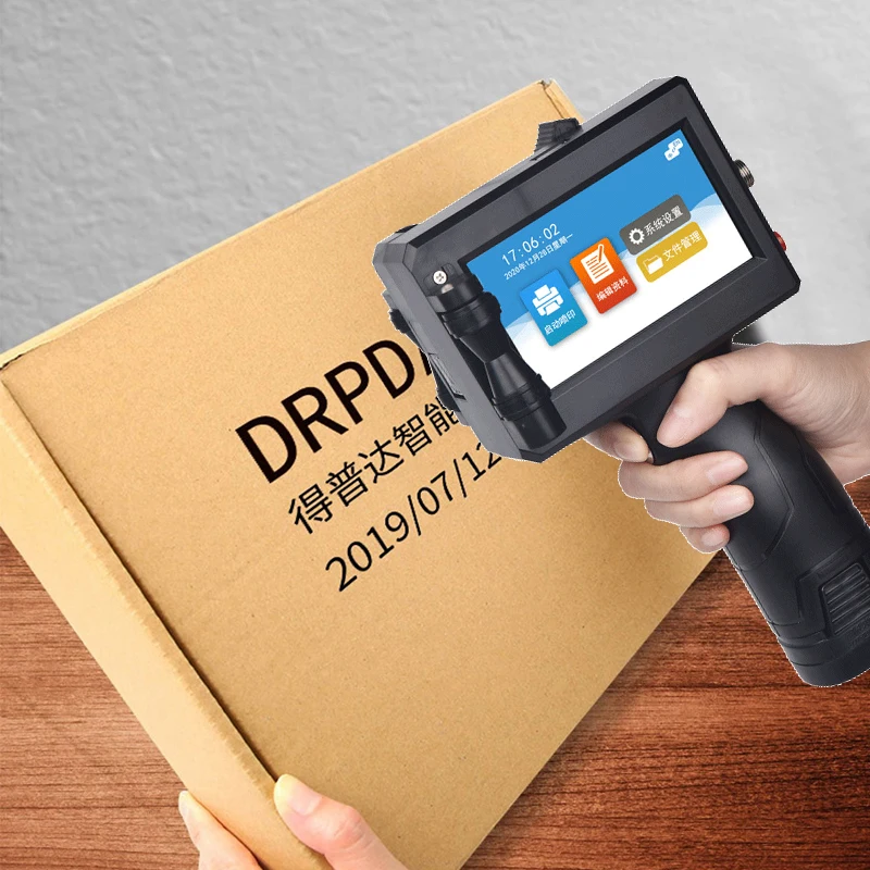 12.7mm Hand Held Inkjet Printer Portable Printing Gun Equipment Expiry Date Label Logo Marking Machine Handheld Imprinter