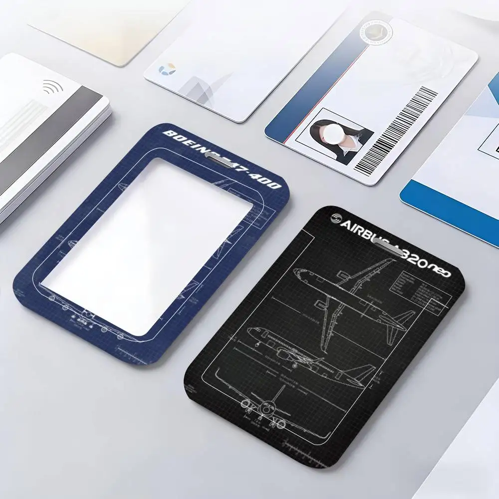 Air Force Plane Airbus A340 B747 Airplane ID Card Holder Neck Strap Pendant Door Badge Holder Lanyards Keychain Work Credential - view 5