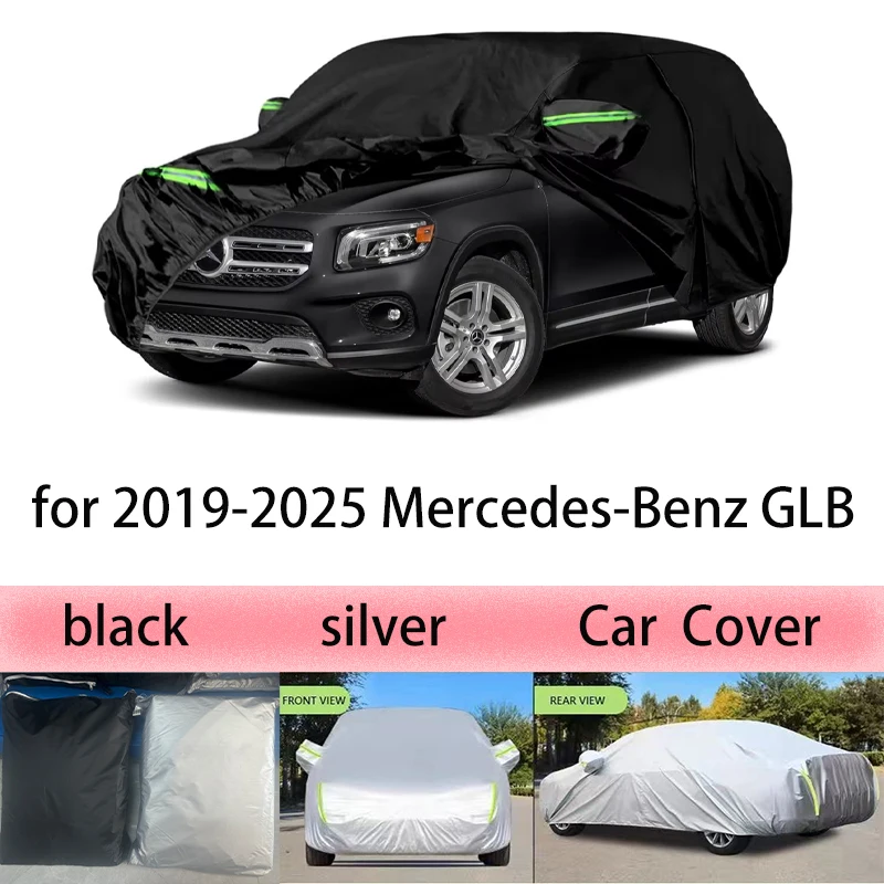

Waterproof Car Covers Replace for 2019-2025 Mercedes-Benz GLB with Zipper Door & Windproof Bands for Snow Rain Dust Protection