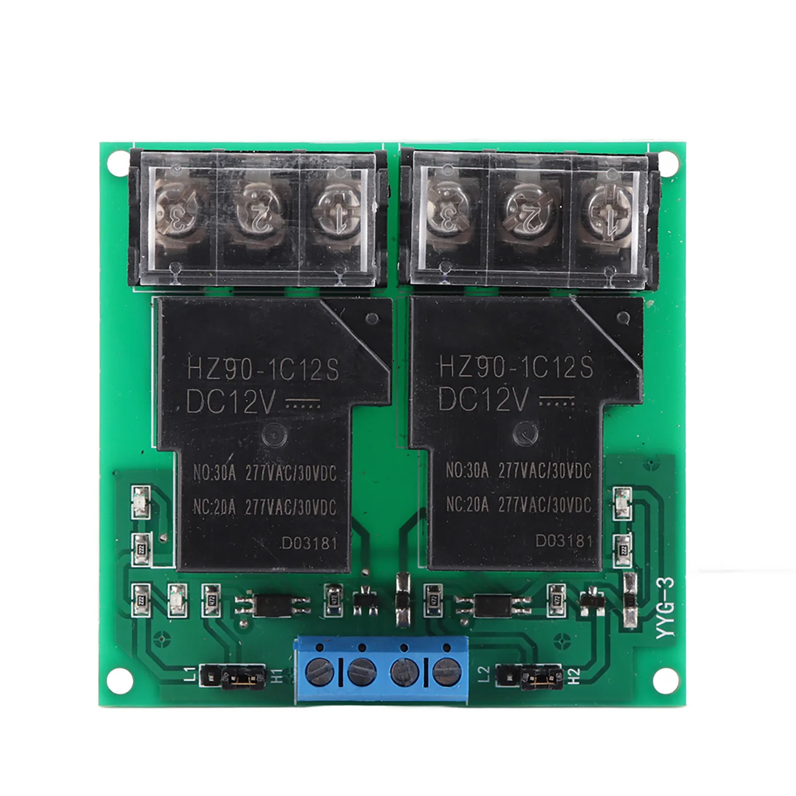 Módulo de Relé de 2 Canales 12V 5V 24V Capacidad de Salida de hasta 30V 30A o AC 250V 30A Módulo de Placa de Relé con Aislamiento por Optoacoplador
