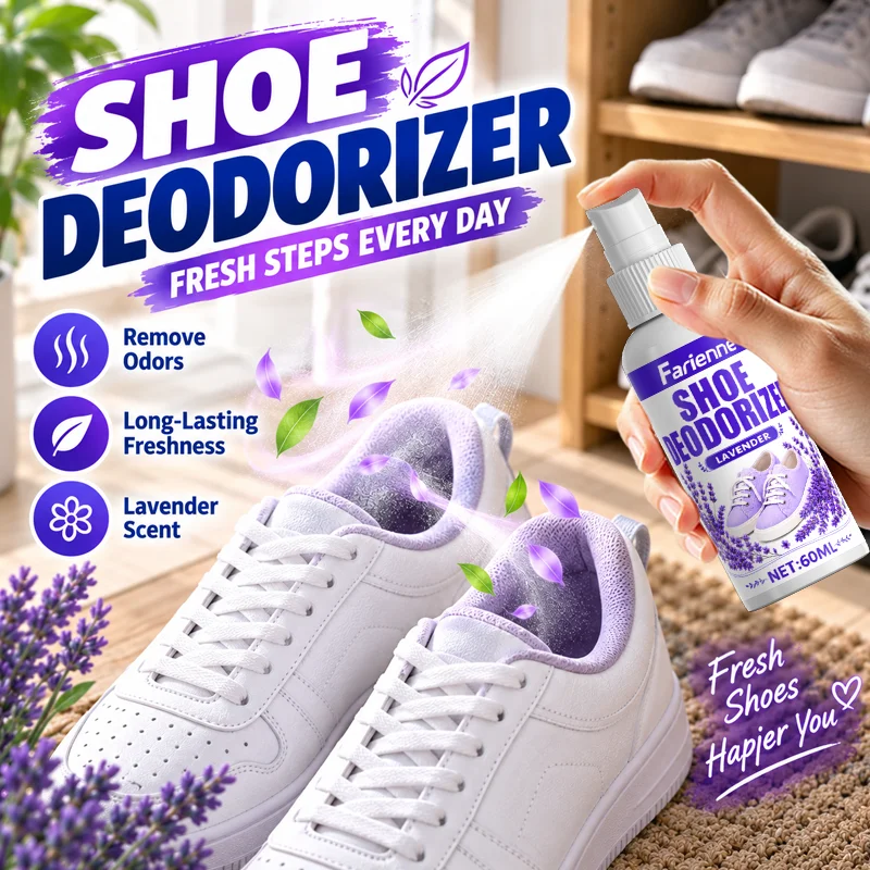 Shoe Odor Remover Spray Fresh Scent Sneaker Deodorizer Footwear Care Freshener For Sports Shoes Boots Trainers Gym Bags