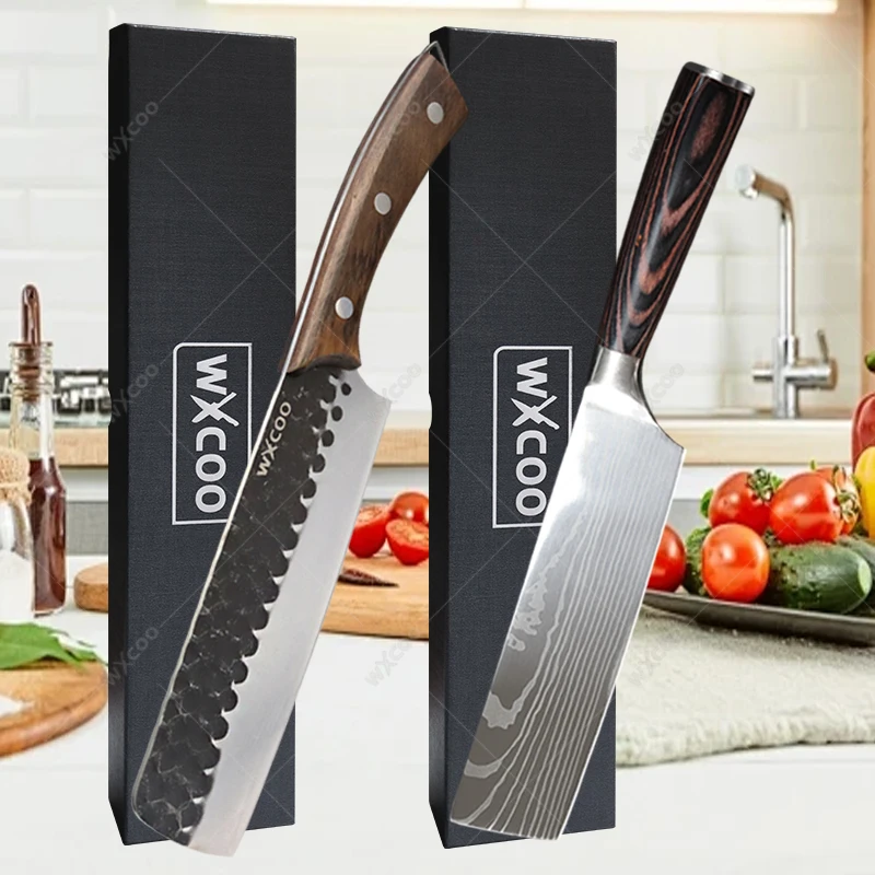 

Stainless Steel Meat Cleaver Kitchen Knife Sharp Vegetable Slicing Knife Professional Chef Knife Kitchen Cooking Tools with Box