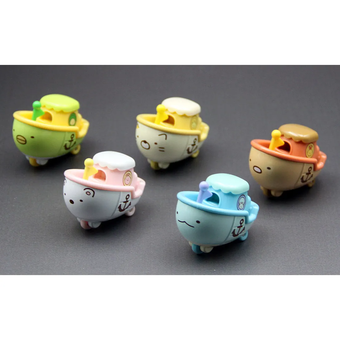 In Stock TAKARA TOMY Dream Tomica Sumikko Gurashi Yumemiru Fune 5 Types Complete Set Diecast Model Car Toy