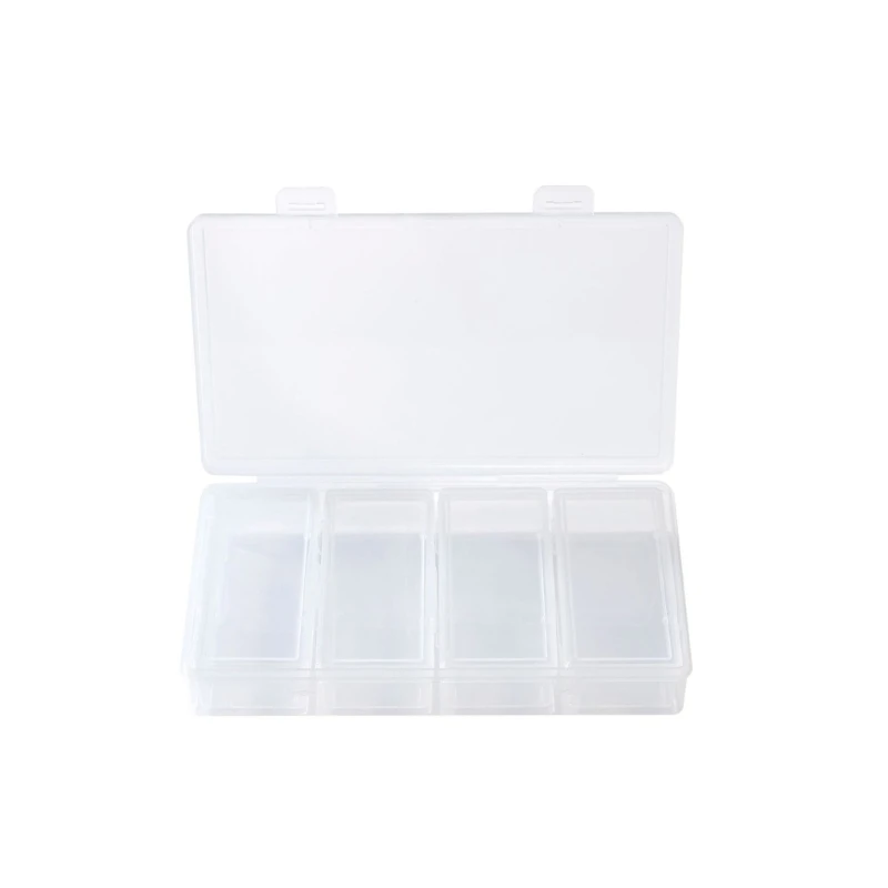 4 Section Display Case For Jewelry Collection Storage Box For Rings Earrings E0BF