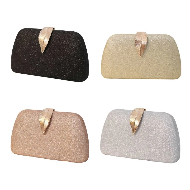 2023 NEW Evening Bag for Women Leaf Clutch Formal Lady Purse Party Banquet Wedding Bags Handbag Shoulder Bag with Chain