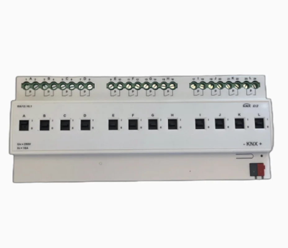 KNX module supports ETS4/ETS5/ETS6 8-channel 12-channel 16A KNX switch actuator with manual code dialing