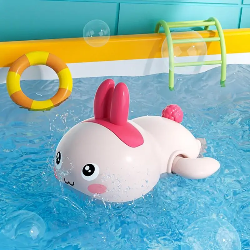 Juguetes de baño impermeables para niños pequeños, piscina flotante, conejos, juguetes de baño, bañera, juguetes de agua para niños pequeños