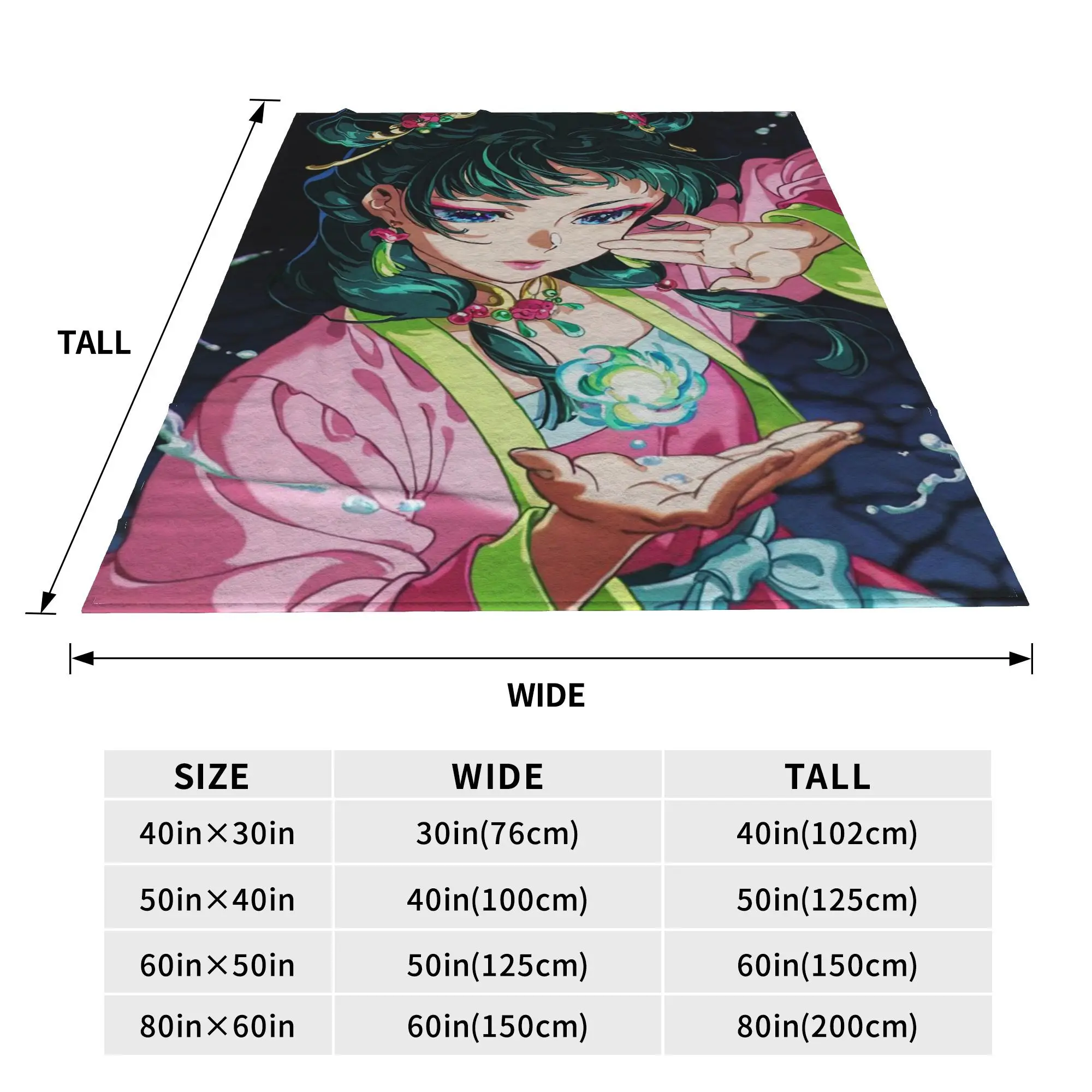 Flannel Throw Blanket Maomao Jinshi Anime The Apothecary Diaries Warm Blankets Soft Bedding for Bed Living room Home Travel Sofa