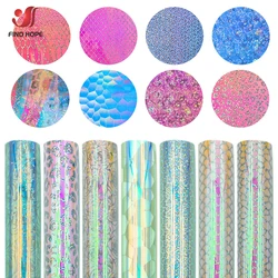 Holographic Opal Gradient Shining Adhesive Vinyl Making Signs Graphics DIY Window Festival Home Cups Decal Decoration For Cut