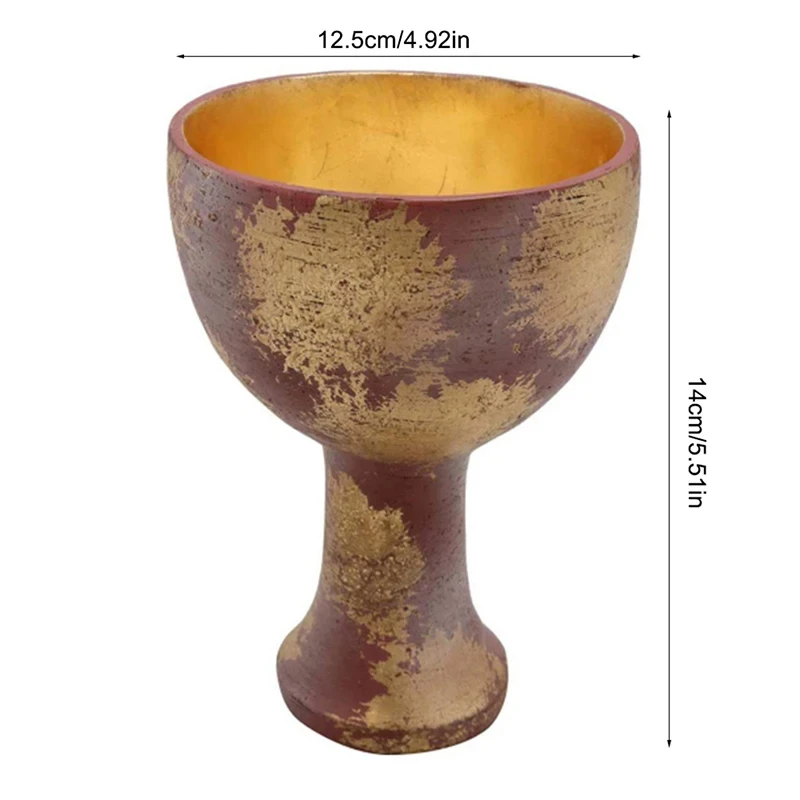 Holy Grail Cup Home Decoration Cosplay Accessories Movie Replica Prop Halloween Christmas Decor (Cup) for Halloween Role-Playing