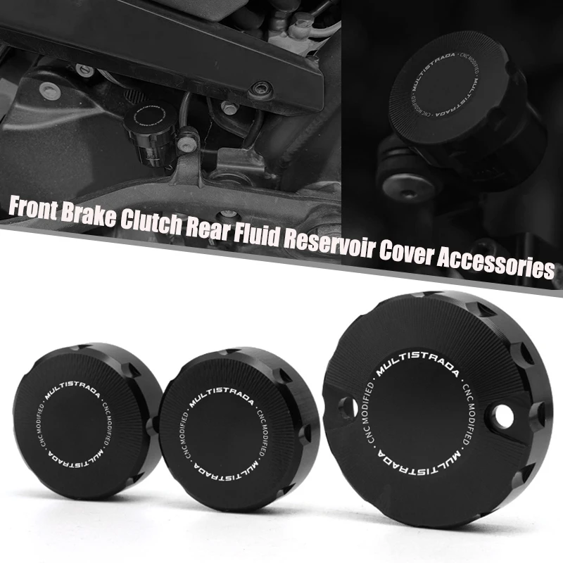 

CNC Front Brake Reservoir Fluid Tank Cover Motorcycle Accessories For Ducati Multistrada 950/1100/1200/1260/1200S/1260S V2/V4