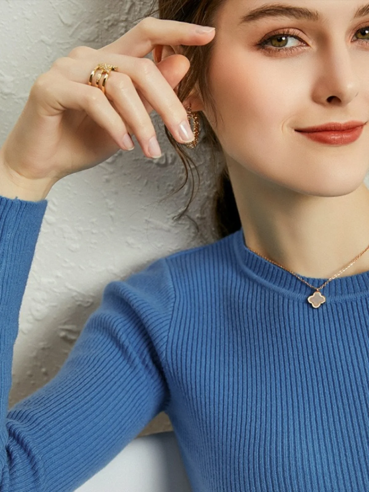 

Новый женский вязаный шерстяной свитер 2026 года: приталенный, с коротким и длинным рукавом, круглым вырезом, базовая модель, модный, для весны, осени и зимы