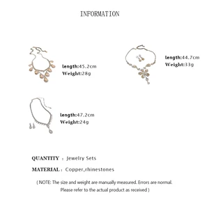 Great drop of water collar earrings joint for women, bright complete rhinestone jewelry sets, bridal wedding party 6 Main sales set of brightness - №5