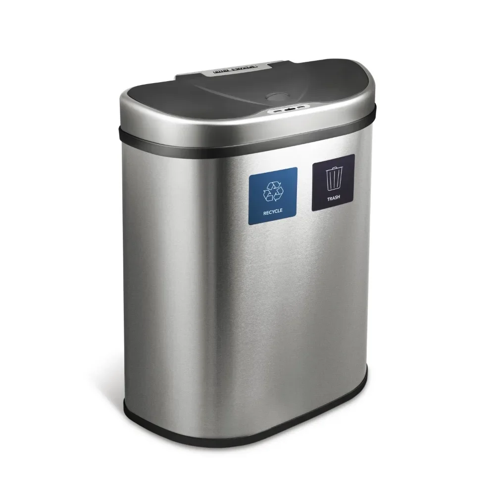 Nine Stars 18.5 gal / 70 L Motion Sensor Stainless Steel Kitchen Trash Can