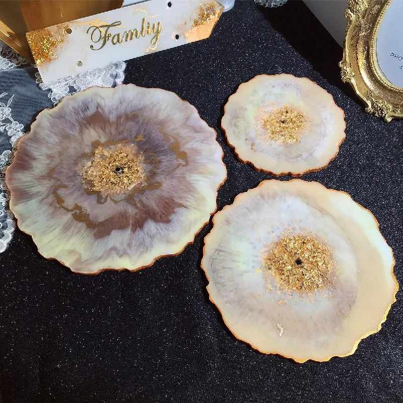 قالب راتينج من 3 طبقات، قوالب حامل كعكة سميكة للراتنج، قالب صينية متدرج من راتنجات الإيبوكسي، قالب صب سيليكون من راتنج الجيود