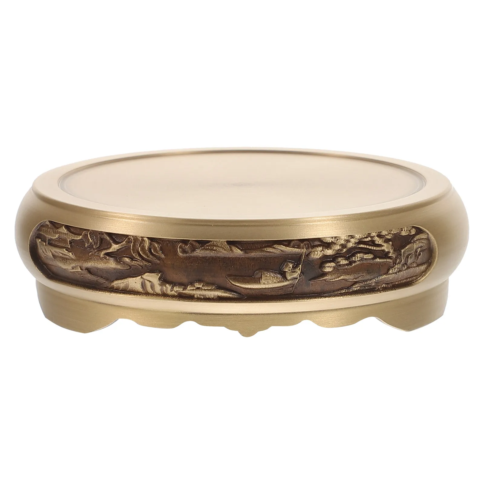 

metal ashtray Base household tabletop ashtray round Copper tabletop ash holder Base Copper craft ashtray