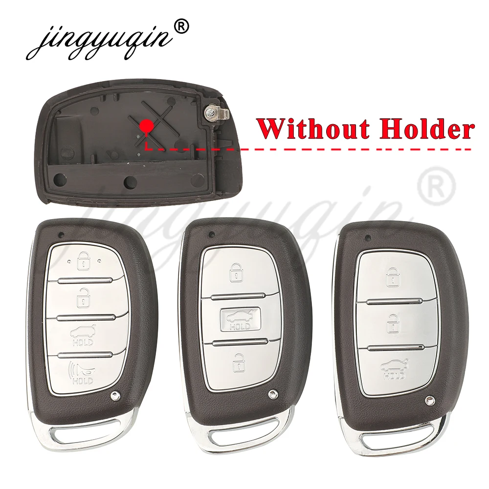 

jingyuqin Remote Car Key Shell Case For Hyundai Tucson Elantra Sonata IX35 Accent Kona SantaFe HB20 I10 Ioniq KD VVDI No Holder