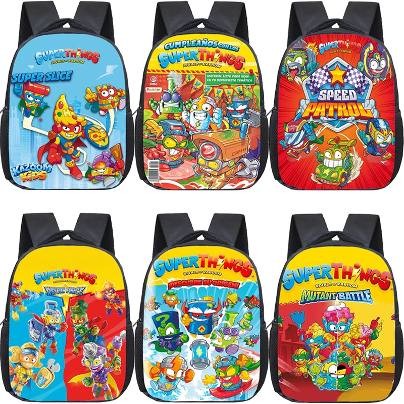 Cartoon SuperThings Backpack Children School Bags Waterproof Kids Kindergarten Bag Baby Toddler Backpack for Boys Girls Bookbag