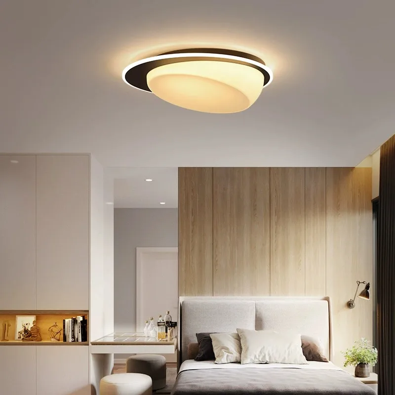 

AiPaiTe modern minimalist bedroom light led scandinavian round study living room hallway ceiling chandelier.