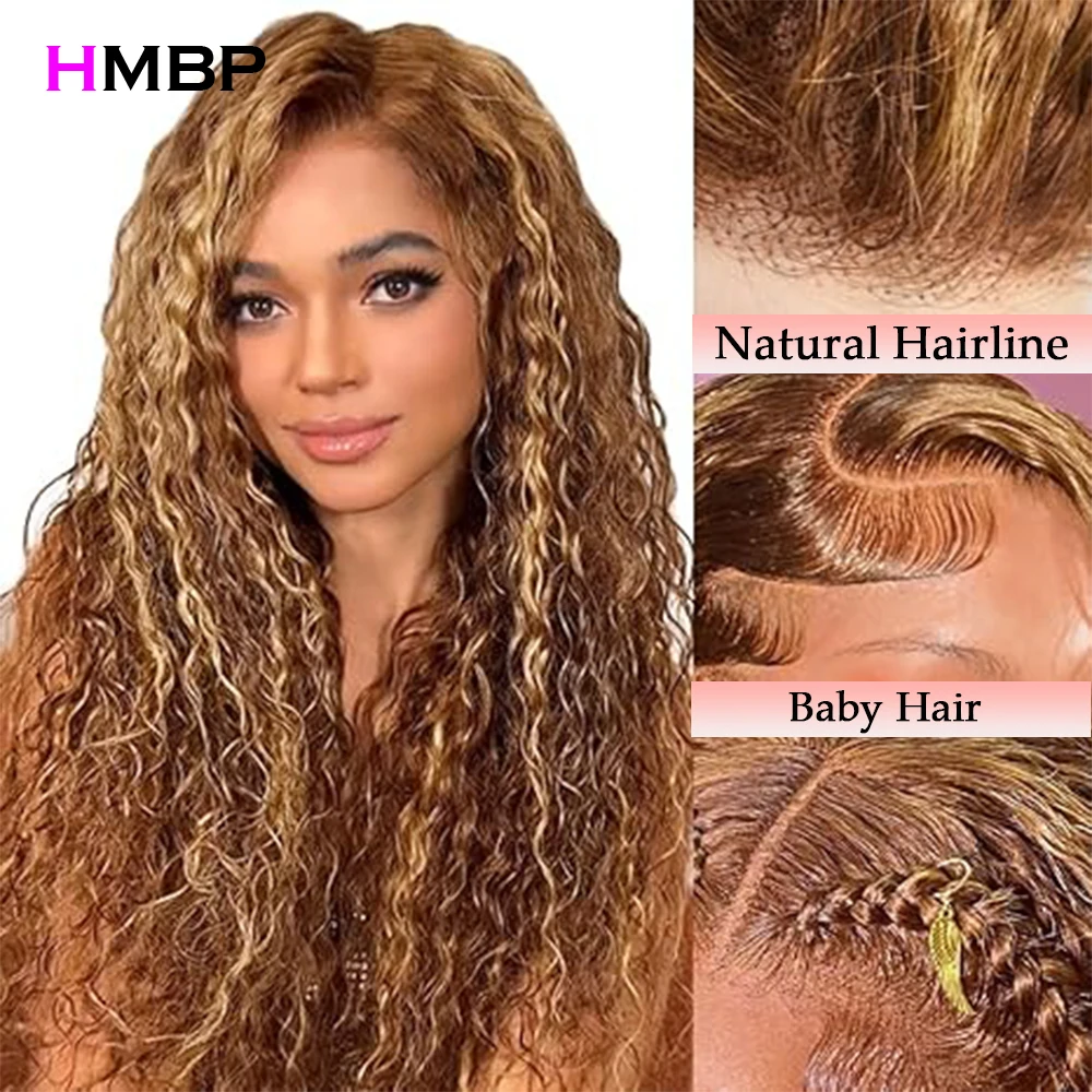 360/13×6 HD Lace Frontal Wigs Afro Kinky Curly 400 Density Human Hair Brown Brazilian Baby Human Hair Lace Front Wigs For Women image 2