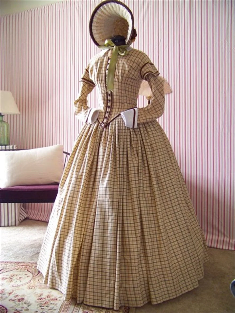 Dickens Fair Costume 1860s Civil War Dress Victorian Lady Edwardian Duchess Dress Pioneer Costume Woman Southern Belle Ball Gown