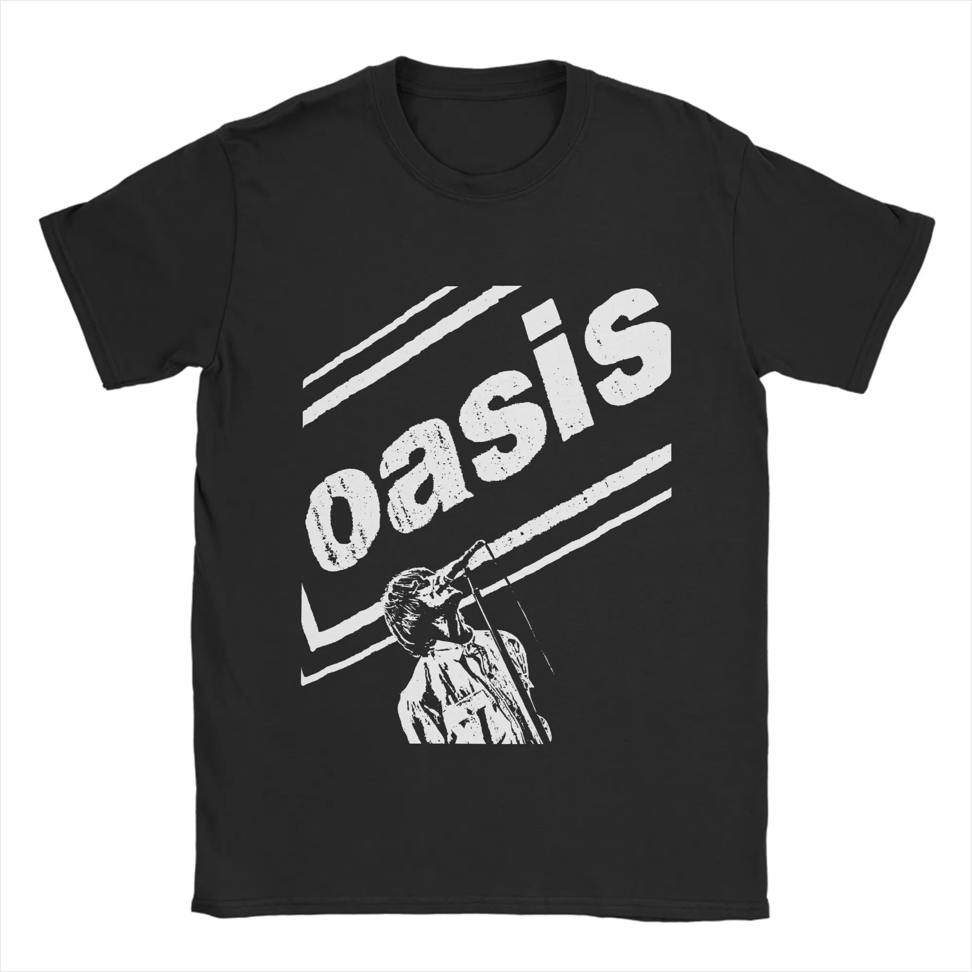 

Футболка унисекс Oasis Хипстерская хлопковая футболка с коротким рукавом Футболки с принтом рок-группы Топы с круглым вырезом Верхняя одежда больших размеров