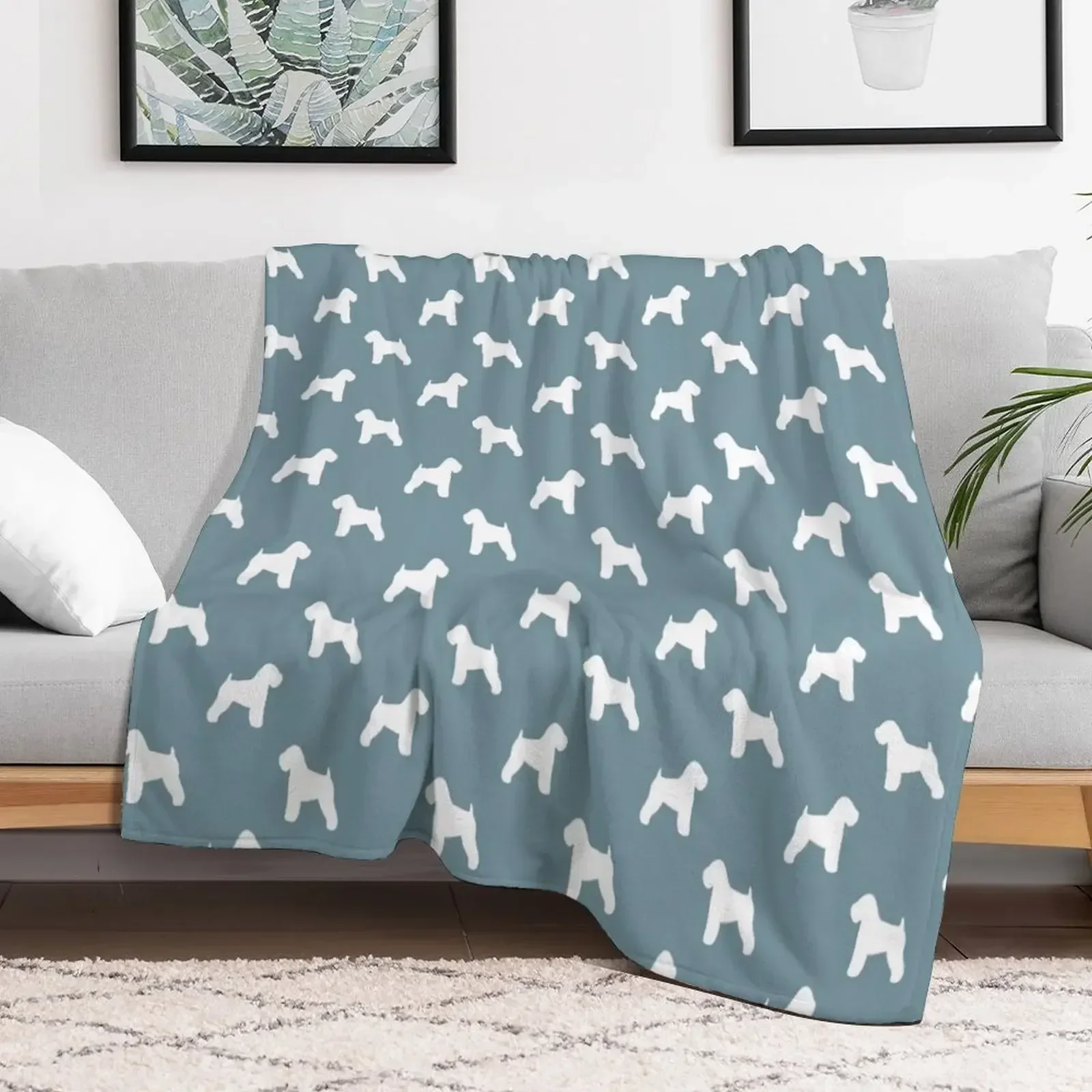 Soft Coated Wheaten Terrier Silhouette(s) Throw Blanket Summer Beddings anime Blankets