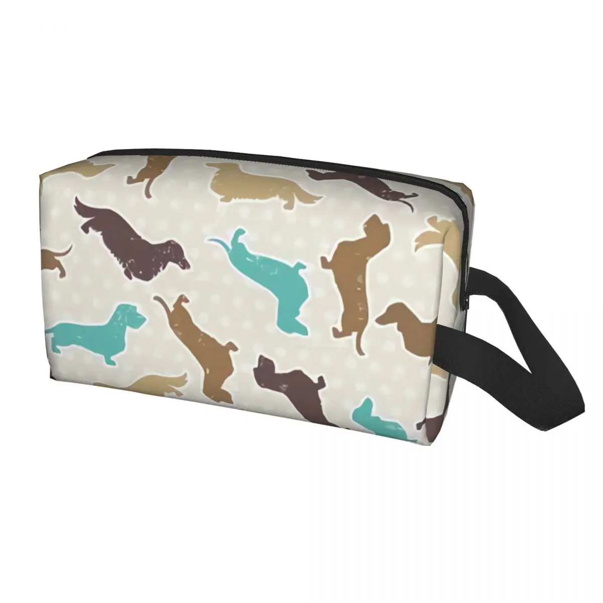 

Colorful Badger Sausage Puppy Toiletry Bag Women Dachshund Dog Cosmetic Makeup Organizer Lady Beauty Storage Dopp Kit Case