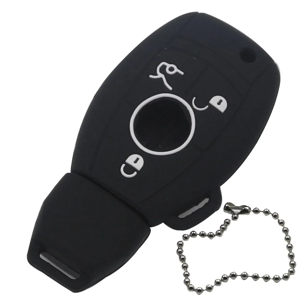 jingyuqin Silicone Car Key Cover Case for Mercedes For Benz W203 W211 CLK C180 E200 AMG C E S Class Keyrings Holders Accessories