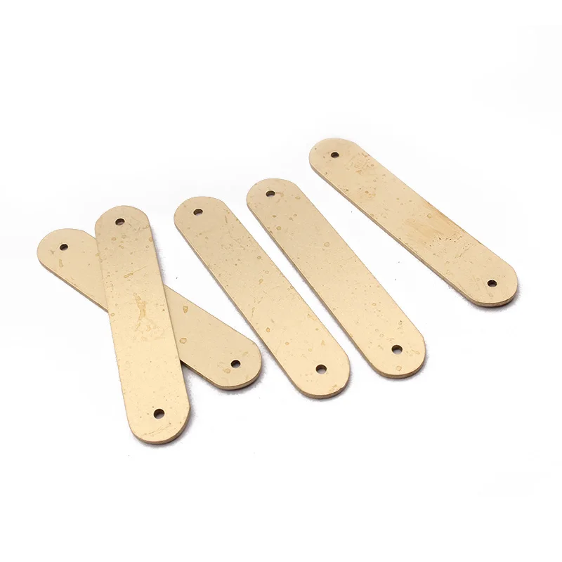 10pcs Raw Brass Stamping Blank Pendant Connector Flat Oval Bar Charms Tag for DIY Jewelry Finding Necklace Bracelet Making - view 3