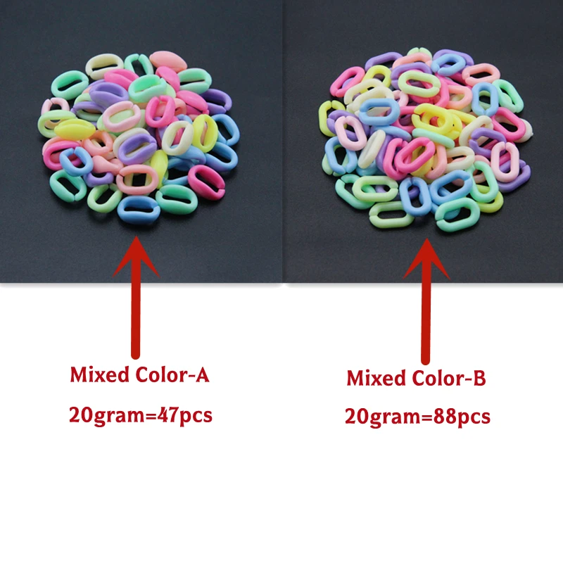 20Gram/Pack Summer Acrylic Buckle Beads DIY Mask Chains Earrings Necklace Mobile Chains Accessories Crafts Decorative Material