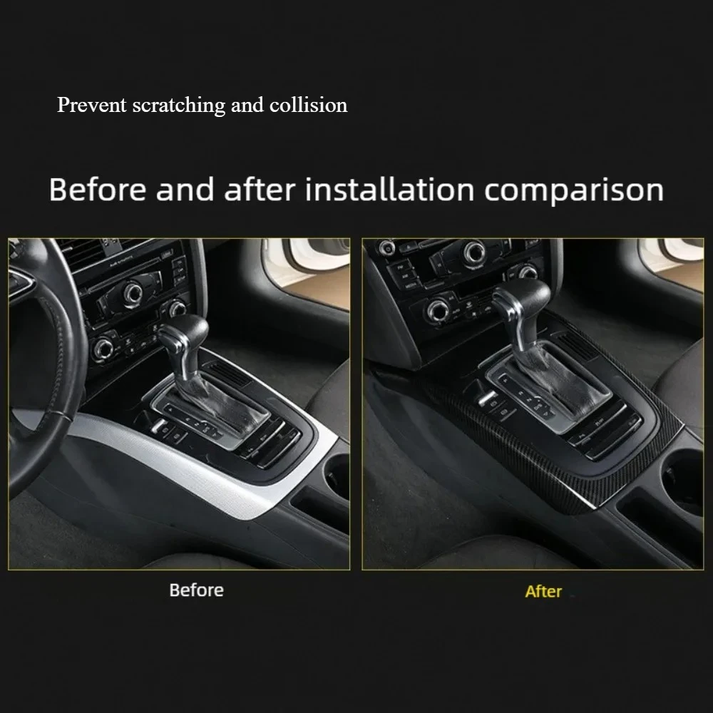 For Audi 09‑16 A4L A5 S4 S5 Q5 SQ5, Ergonomic Gear Panel Decor Sticker, Central Control Shift Frame Trim Cover Car  Modification