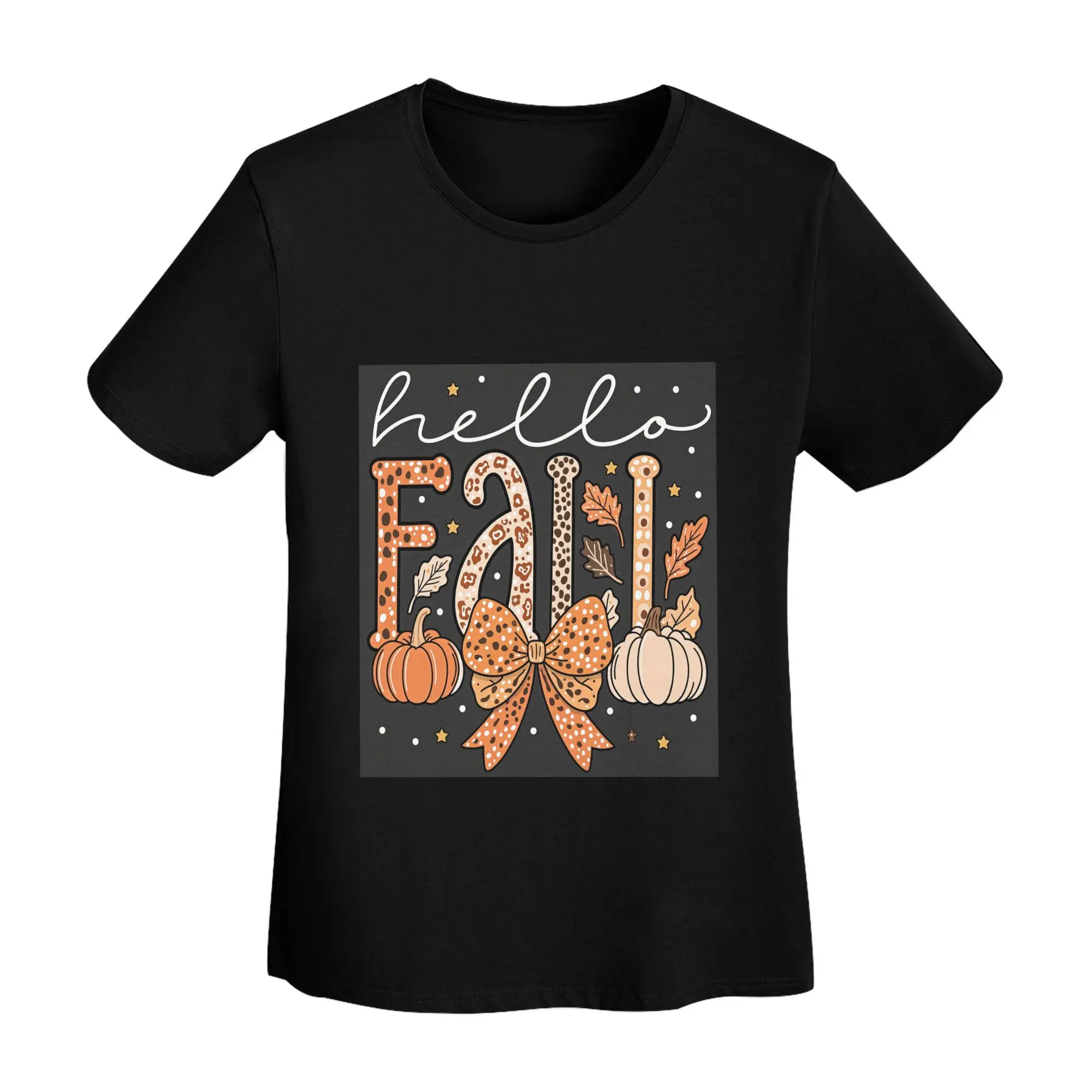 Fall Pumpkin Graphic Tee Women's 200g Short Sleeve T-Shirt