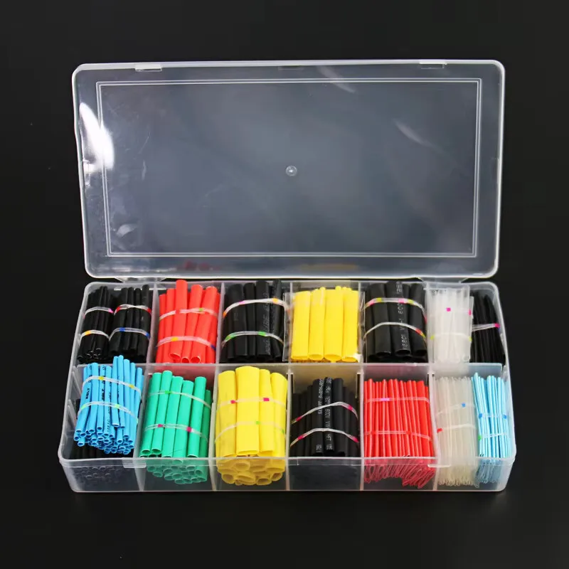 580 Pieces/Boxed Heat Shrink Tubing Insulation Sleeve Polyolefin Material 2:1 Shrinkage Ratio Suitable for Protecting wire