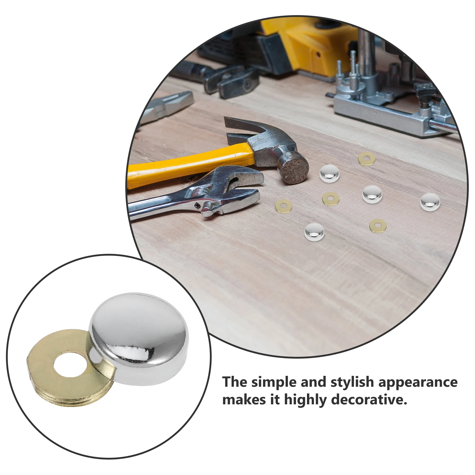 1 مجموعة غطاء برغي الزخرفية مع غسالة غطاء اتصال ملولب لمسامير الأثاث توسيع مسامير غسالات وشملت الحديثة