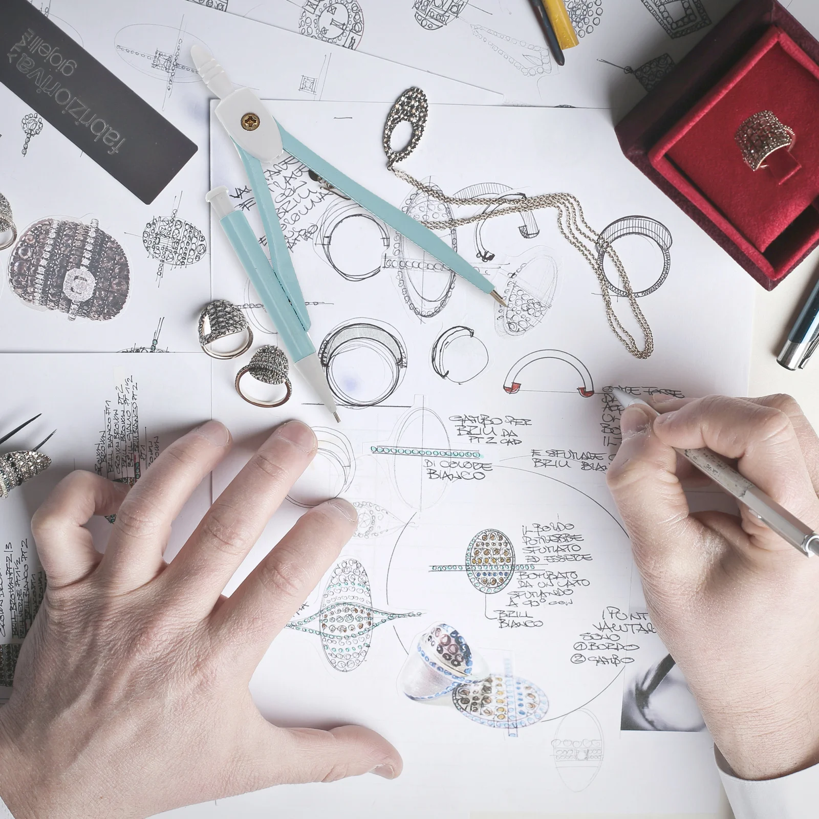 

4Sets Geometry Compass Set Student Stationery Portable Drawing Tools Refill Box Professional Math Drafting Supplies