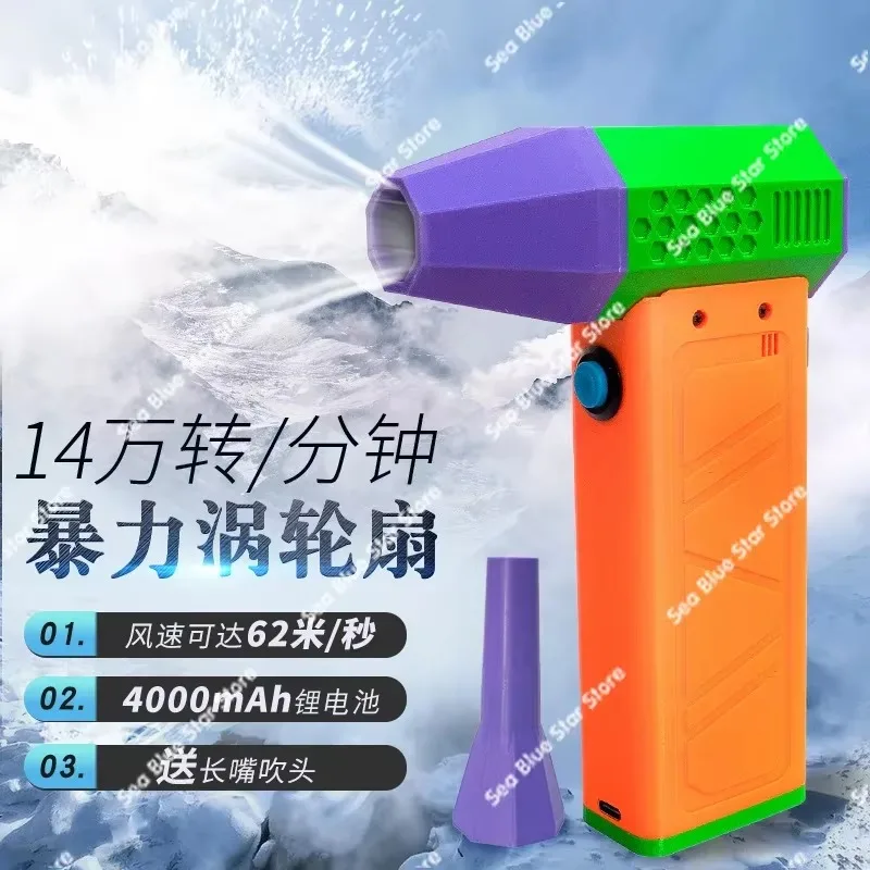 

Dust and snow removal, violent hair dryer, fan 140,000 to high speed turbine brushless handheld duct charging