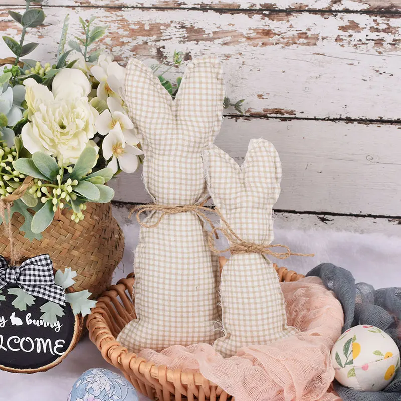 Cloth Easter Bunny Rabbit Doll Ornaments Easter Decorations For Home Easter Festival Party Kids Gifts Easter Decoration 2022