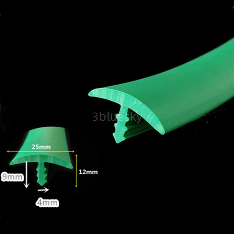 

Резиновая T-образная лента, стеклянная, металлическая, деревянная панель, защитная крышка для автомобильного кабеля, солнечные фотоэлектрические панели, уплотнительная лента 25x12 мм, зеленая
