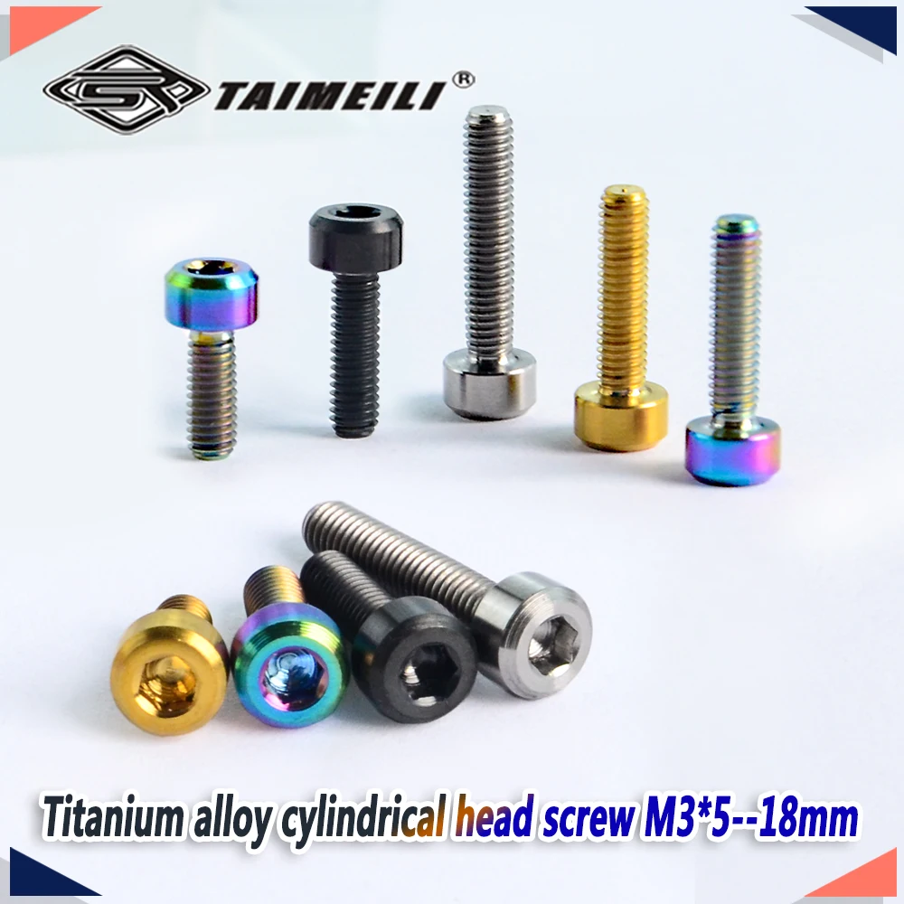 TAIMEILI Titan-Schrauben mit zylindrischem Kopf M3*6/8/10/12/15/18mm Ersatzschrauben für Fahrräder und Motorräder – Detail 5