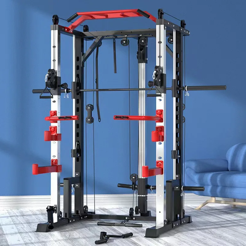 Gym Professional Squat Pull-Down Fitness Equipment Home Safety Assembly Smith Comprehensive Fitness Rack