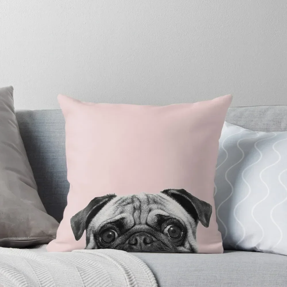 Blush pink Pug pop Throw Pillow Pillow Cover Decorative Cover For Living Room pillow