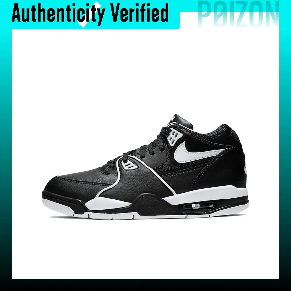 Nike Air Flight 89 Mid top Basketball Shoes Men's Black White CU4833-015