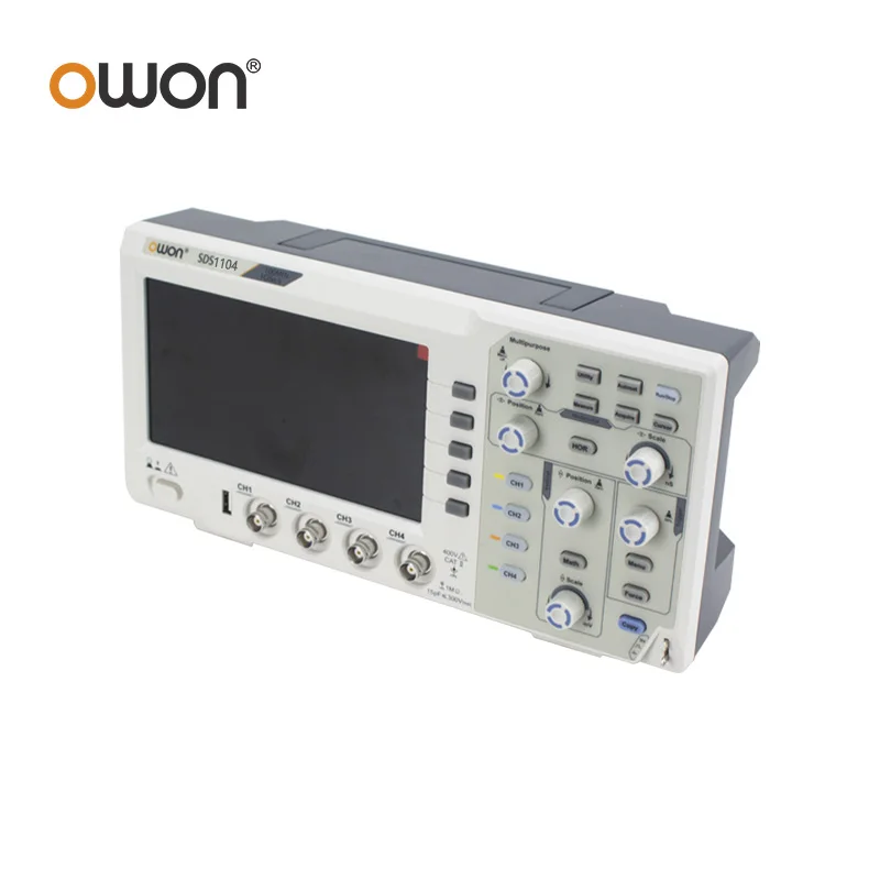 OWON SDS1104 4CH Super Economical Digital Oscilloscope 100MHz 1GS/s 7 inch High Resolution LCD SCPI and LabVIEW Supported