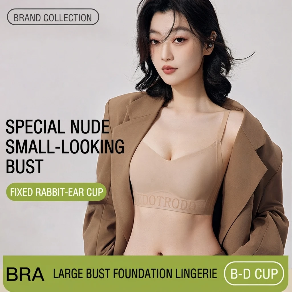 Nylon Spandex Seamless Push Up Bra Thin Summer Invisible Nude Everyday Women Comfortable Breathable Lightweight