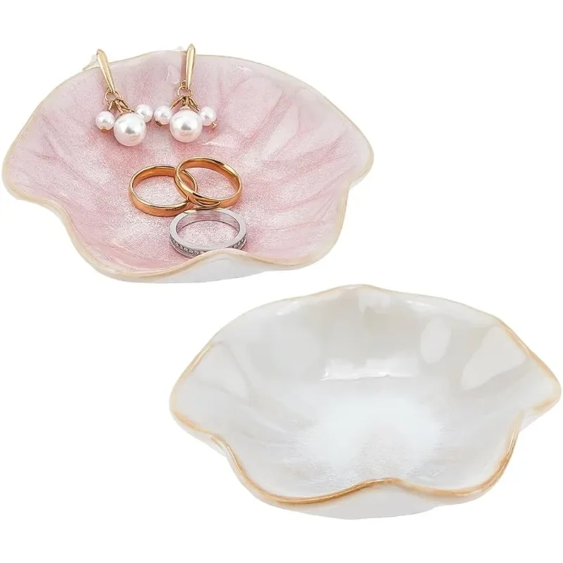 

Поднос для цветочных ювелирных изделий, поднос для колец, поднос для безделушек, цветочный дисплей для ювелирных изделий, керамический декоративный органайзер для браслетов для домашнего декора, свадьбы